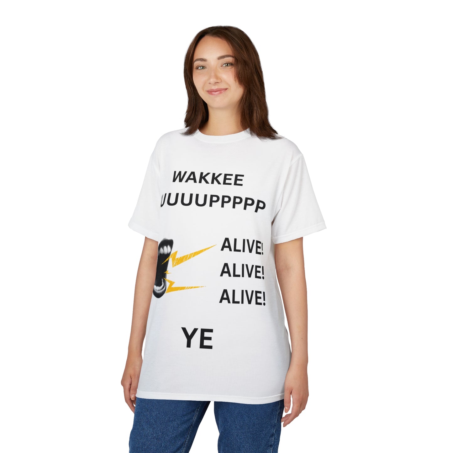 Ye Wakkee Uppp Unisex Cut & Sew Tee – Fun Graphic T-Shirt, Trendy Streetwear, Unique Gift for Concerts, Music Lovers, Casual Wear