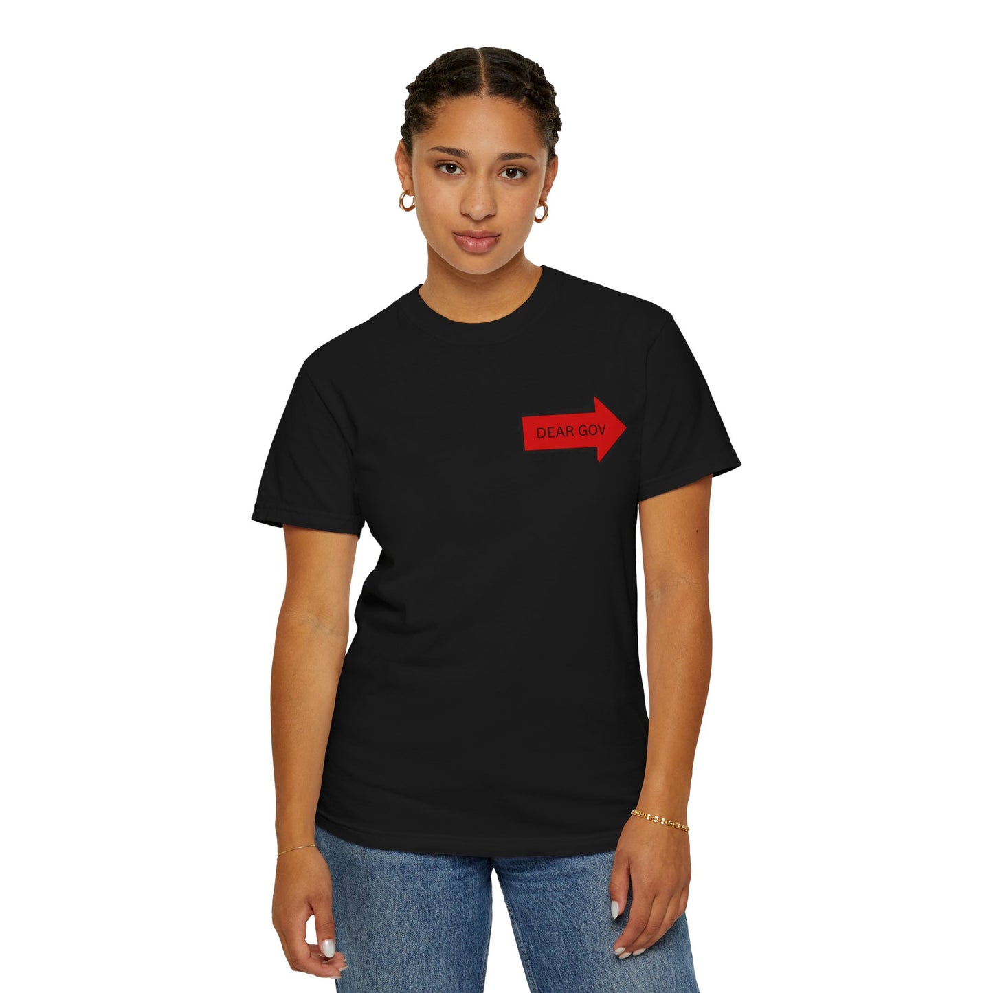 Dear Gov Unisex Garment-Dyed T-Shirt - 'Dear Gov' Political Statement Tee