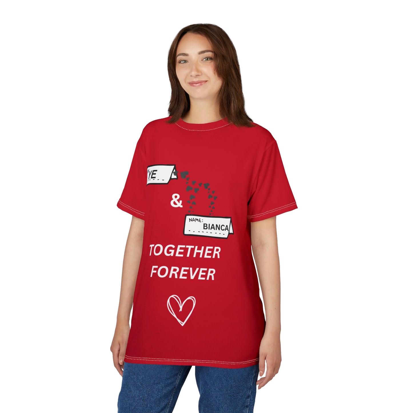 Ye & Bianca Romantic Couples Tee, Anniversary Gift Shirt, Love T-Shirt, Matching Couple Outfits, Personalized Relationship Shirt For Any Occasions