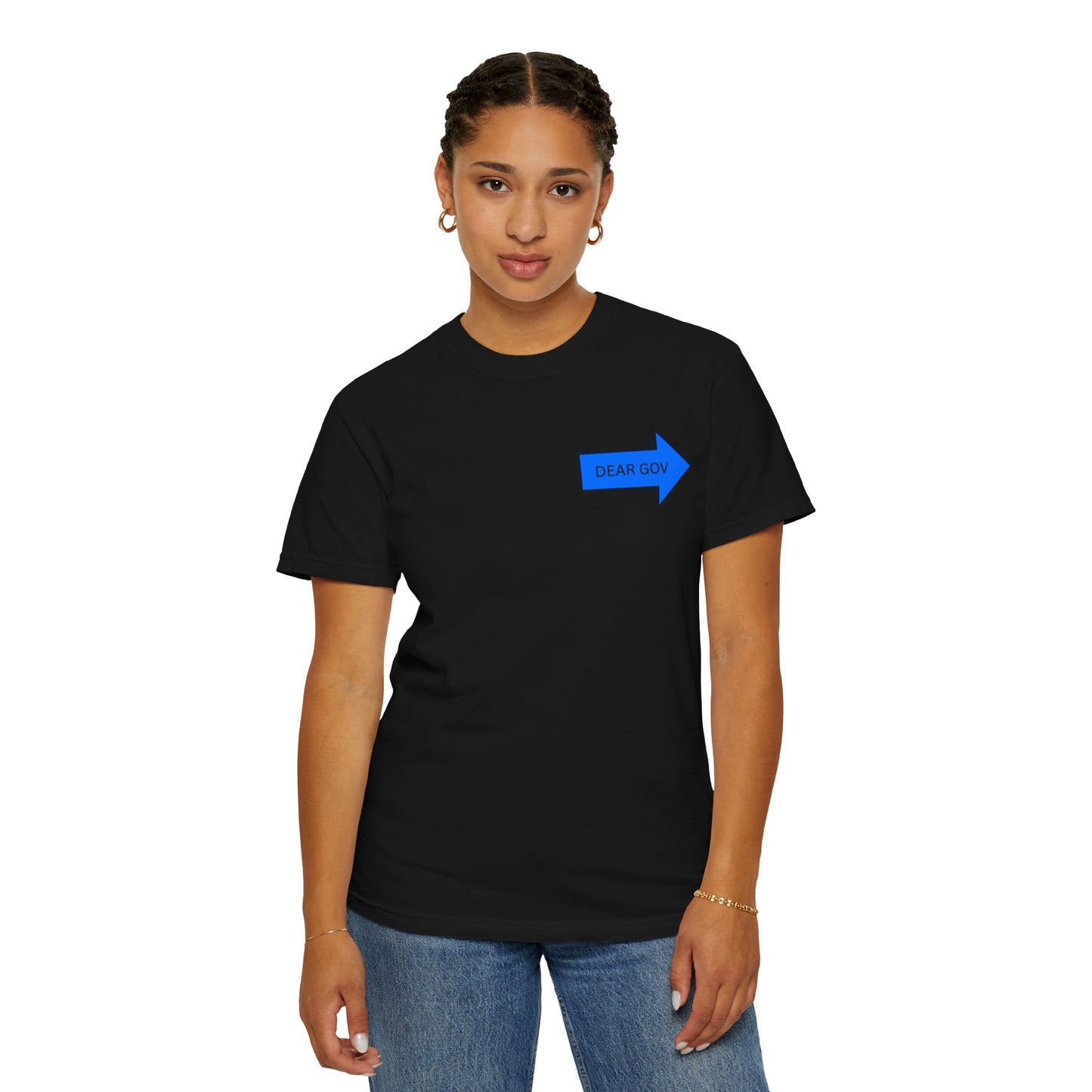 Dear Gov Unisex Garment-Dyed T-Shirt - "Dear Gov" Statement Tee for Activism