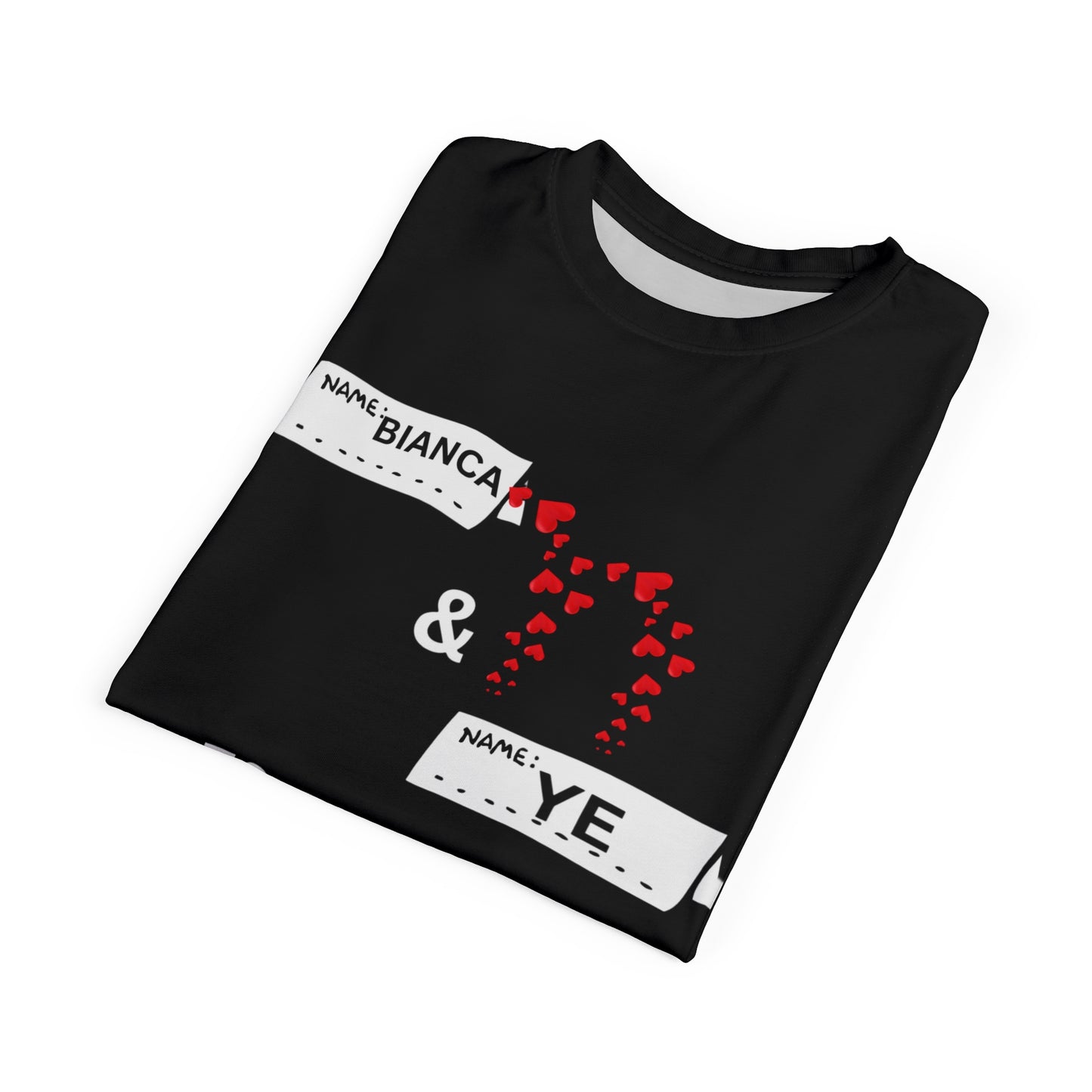 Ye & Bianca Couple's Personalized Tee, Matching Outfits, Romantic Gift, Anniversary Surprise, Custom Name Shirt For Any Occasion