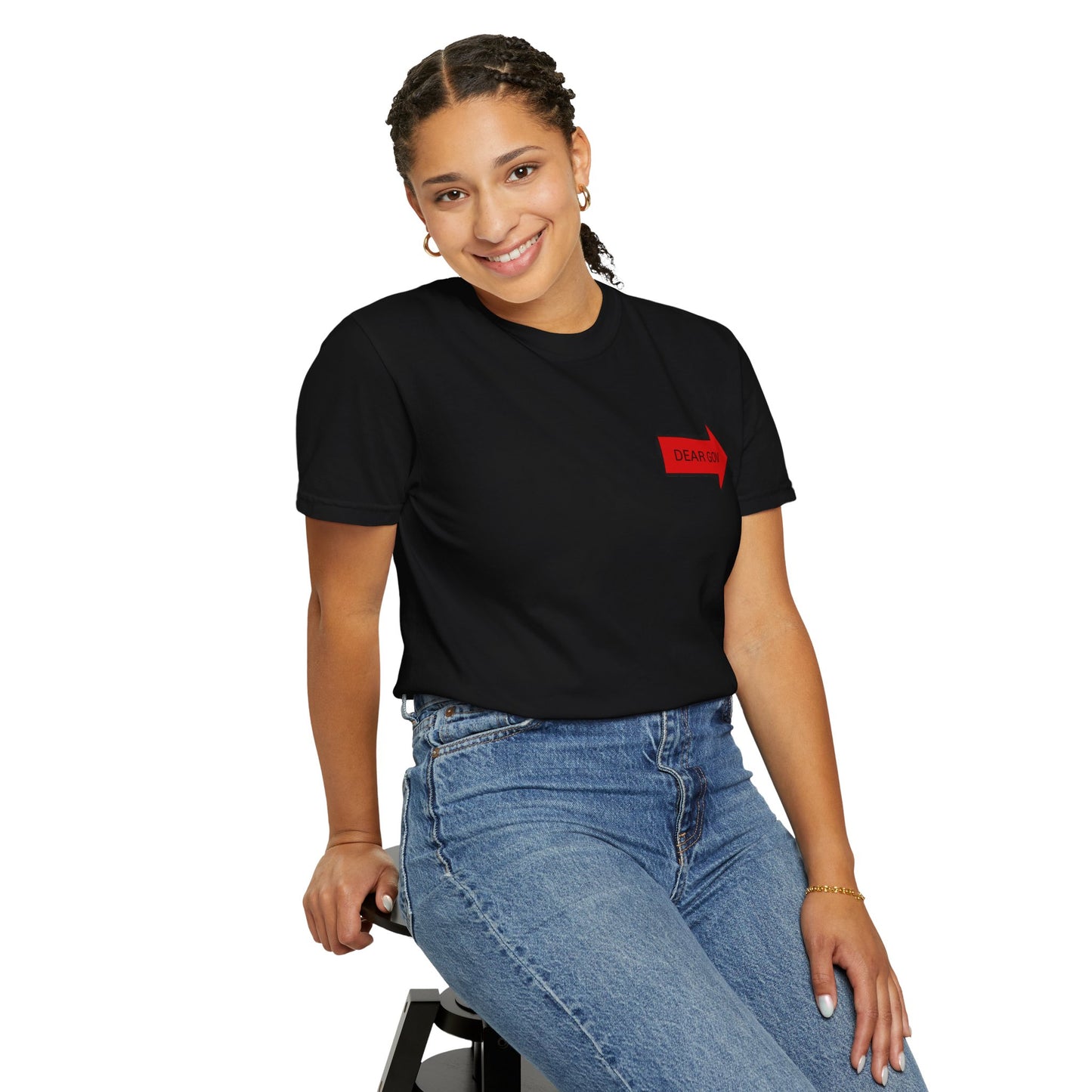 Dear Gov Unisex Garment-Dyed T-Shirt - 'Dear Gov' Political Statement Tee