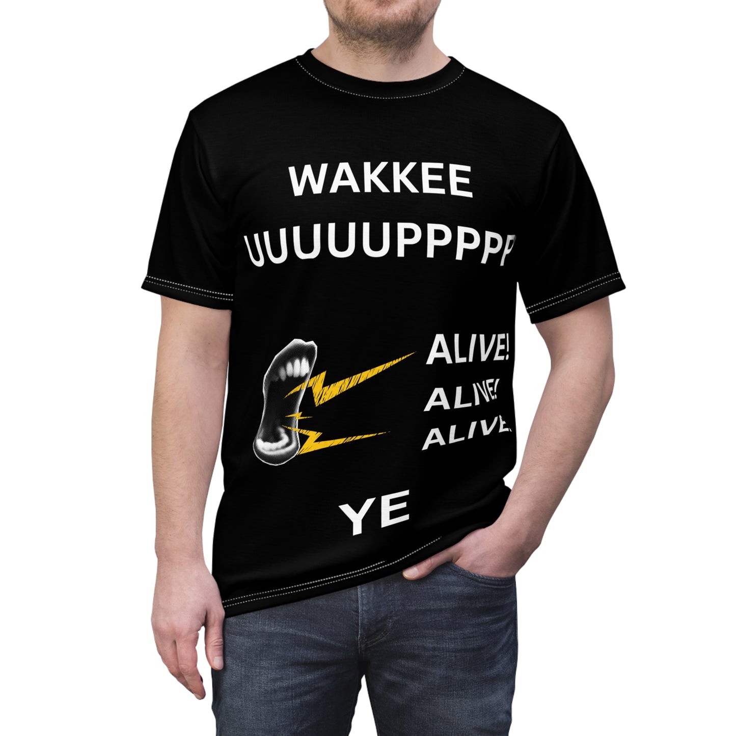 Ye Wakkee Uppp Unisex Graphic Tee, Quirky Shirt, Fun Casual Wear, Gifting for Music Lovers, Unique Party Apparel For Any Occasion