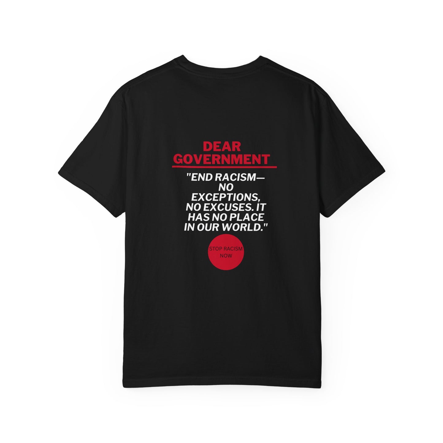 Dear Gov Unisex Garment-Dyed T-Shirt - 'Dear Gov' Political Statement Tee