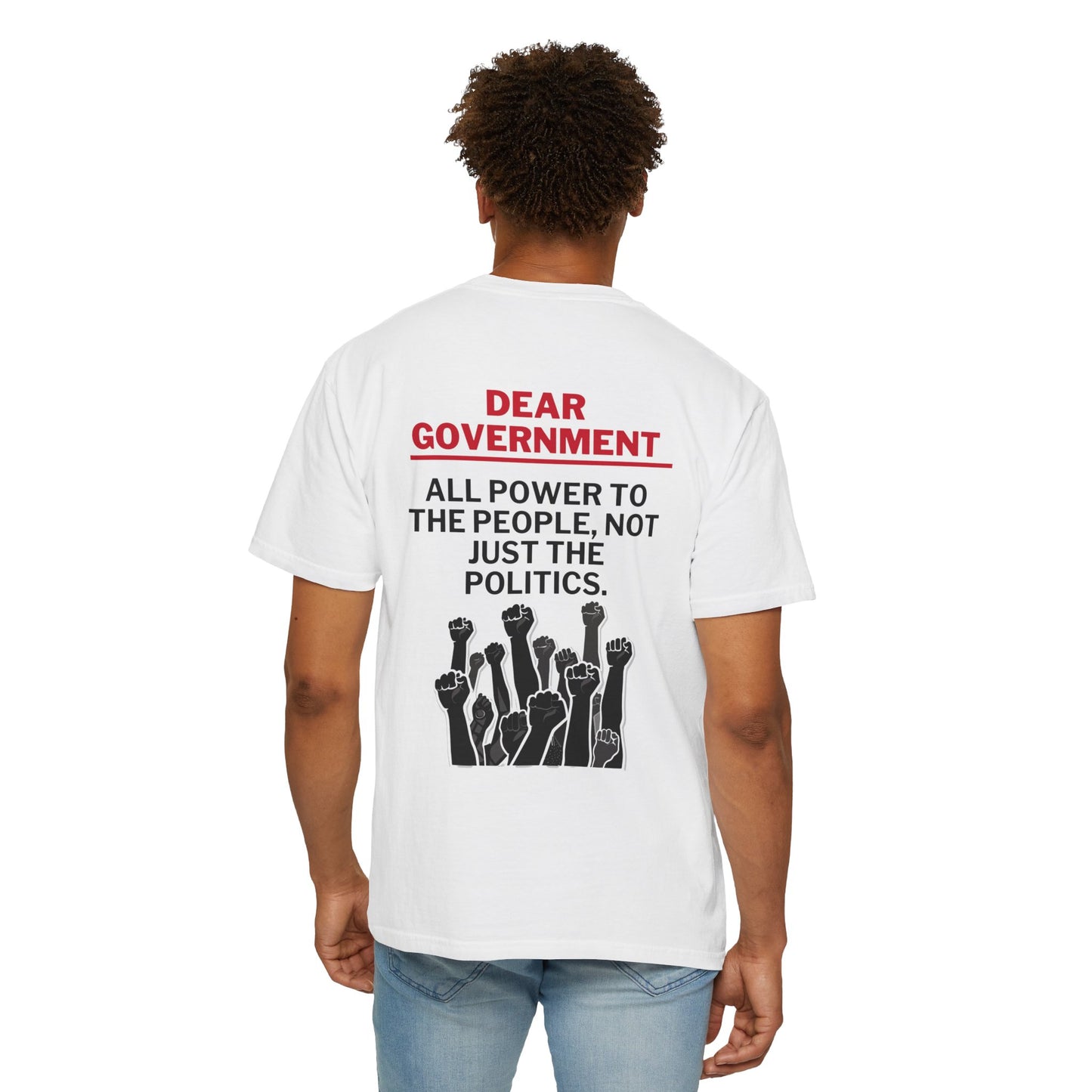 Dear Gov Unisex Garment-Dyed T-Shirt - "Dear Gov" Political Statement Tee