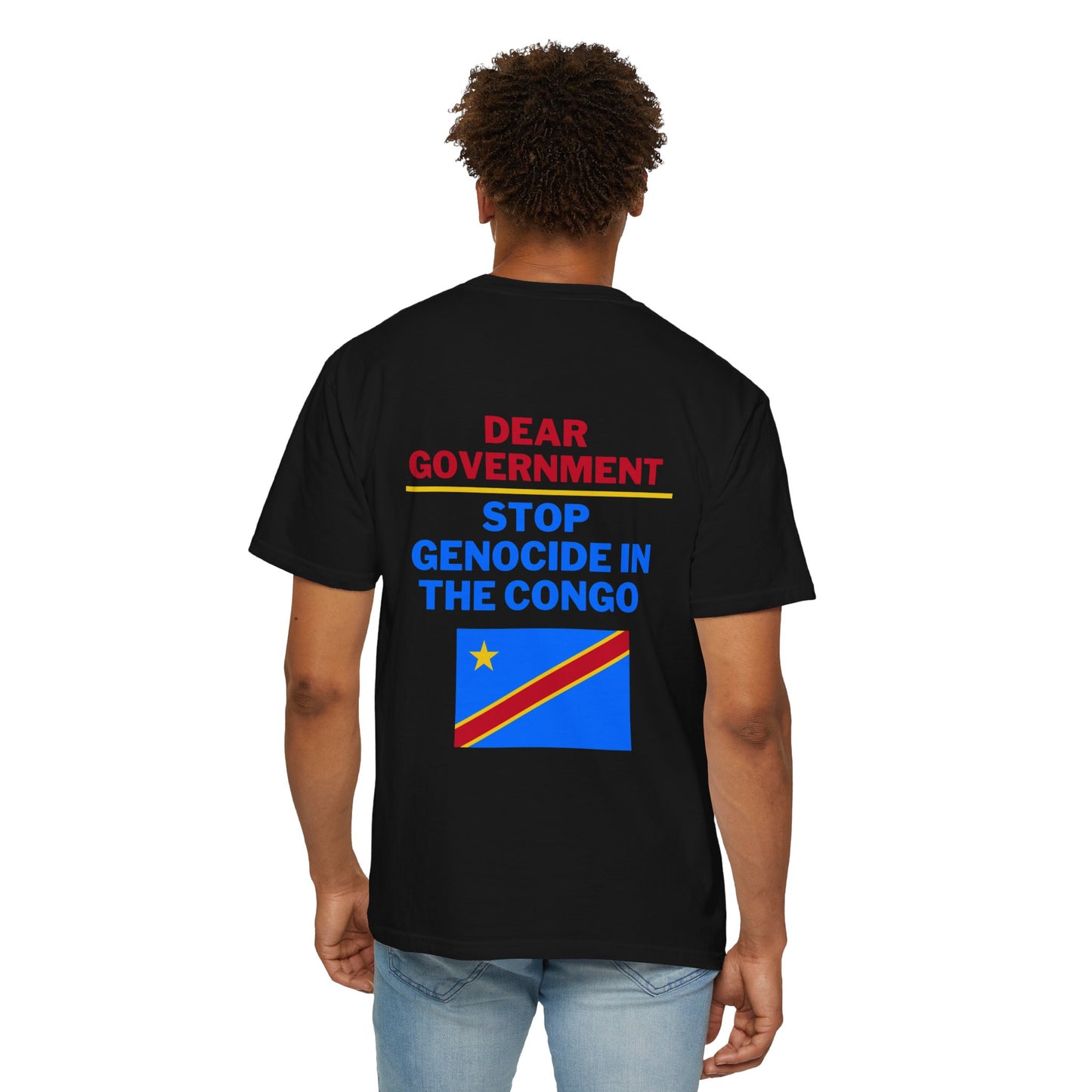 Dear Gov Unisex Garment-Dyed T-Shirt - "Dear Gov" Statement Tee for Activism