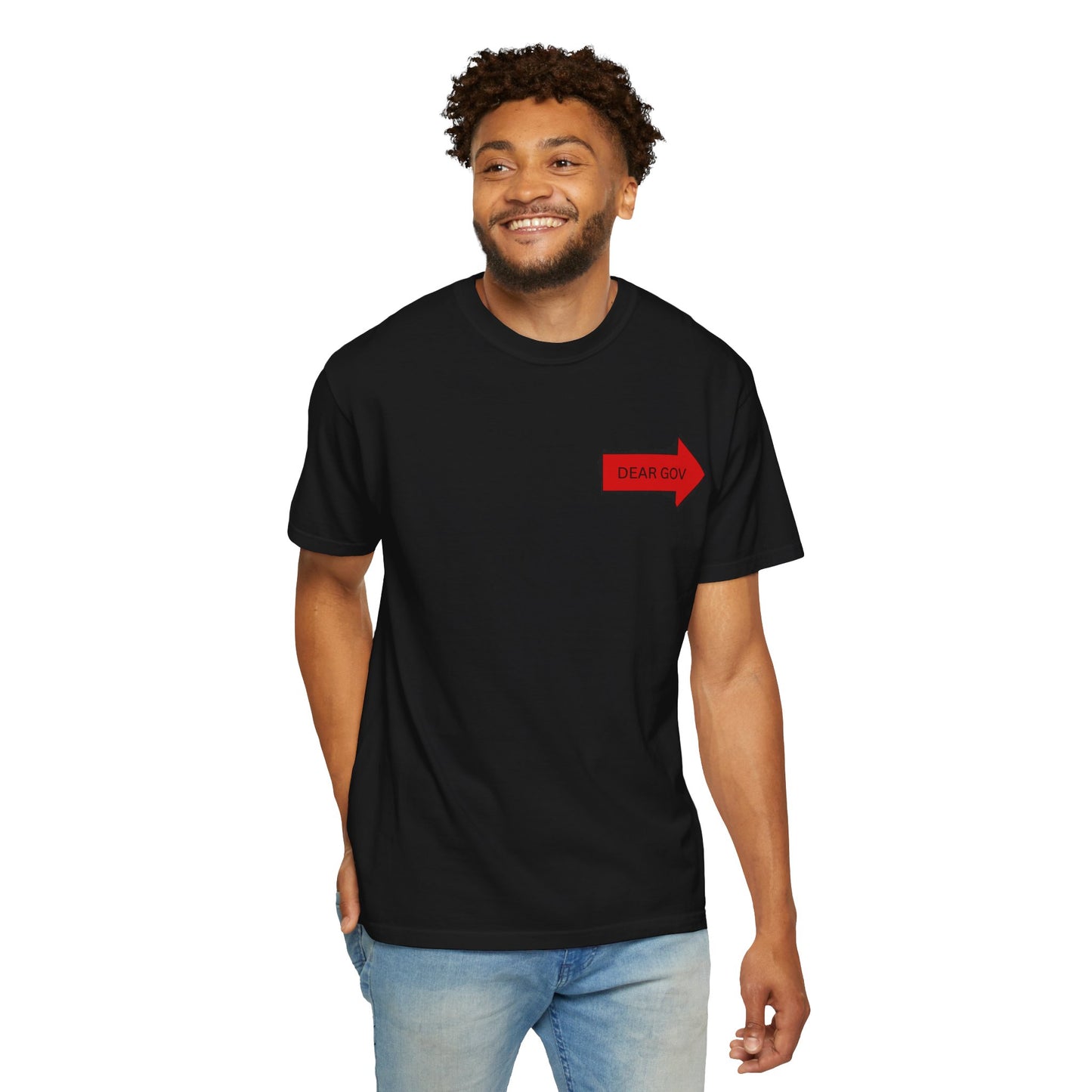 Dear Gov Unisex Garment-Dyed T-Shirt - 'Dear Gov' Political Statement Tee