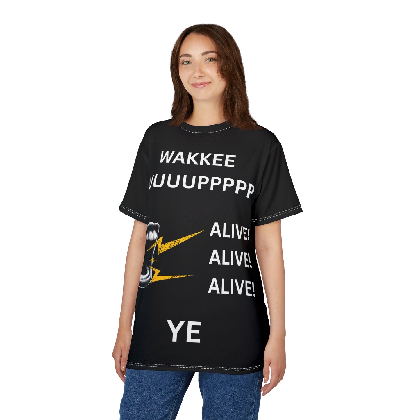 Ye Wakkee Uppp Unisex Graphic Tee, Quirky Shirt, Fun Casual Wear, Gifting for Music Lovers, Unique Party Apparel For Any Occasion