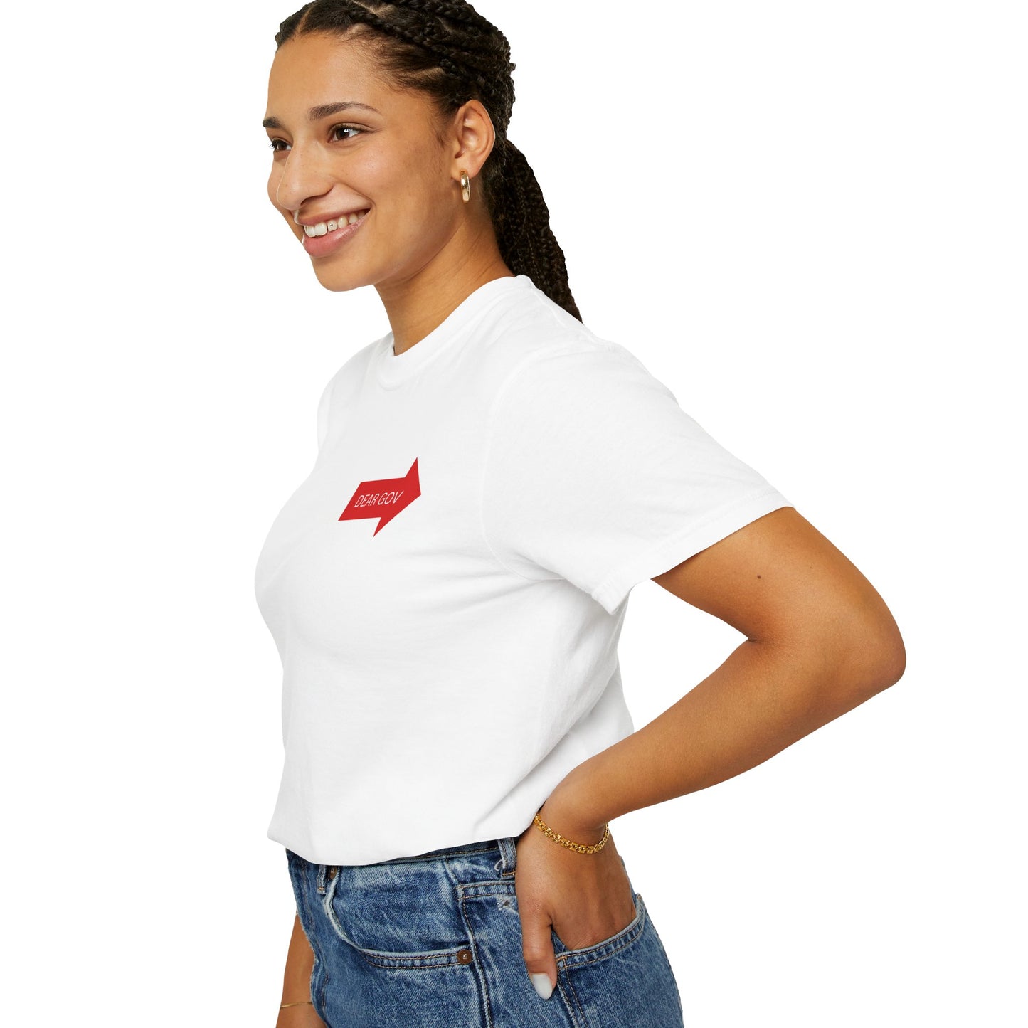 Dea Gov Unisex Garment-Dyed T-Shirt - Dear Gov | Anti-Racism Message | Statement Tee