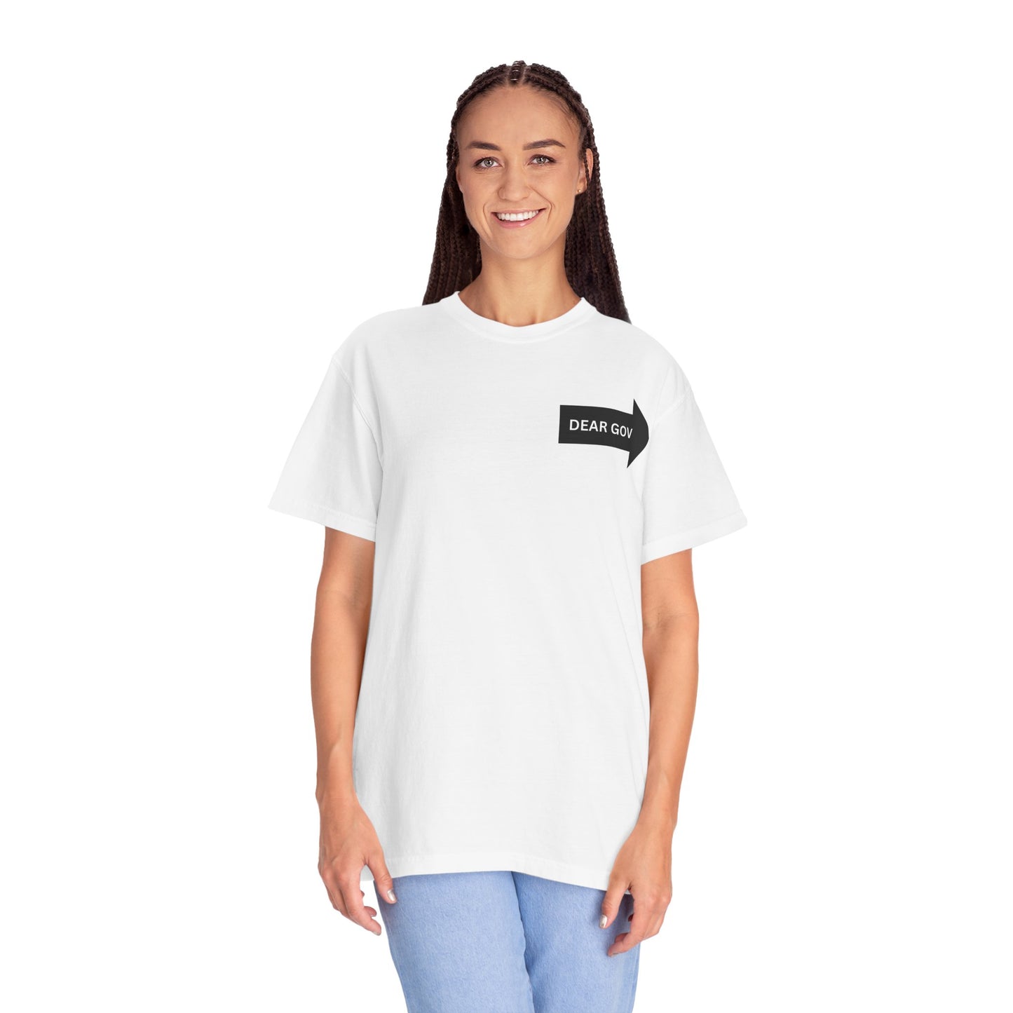 Dear Gov Unisex Political Statement T-Shirt - "Dear Gov - No More Biological Warfare"
