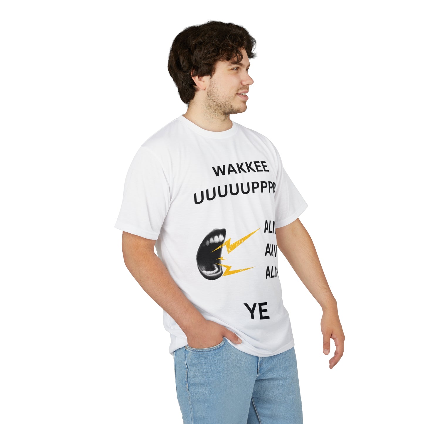Ye Wakkee Uppp Unisex Cut & Sew Tee – Fun Graphic T-Shirt, Trendy Streetwear, Unique Gift for Concerts, Music Lovers, Casual Wear