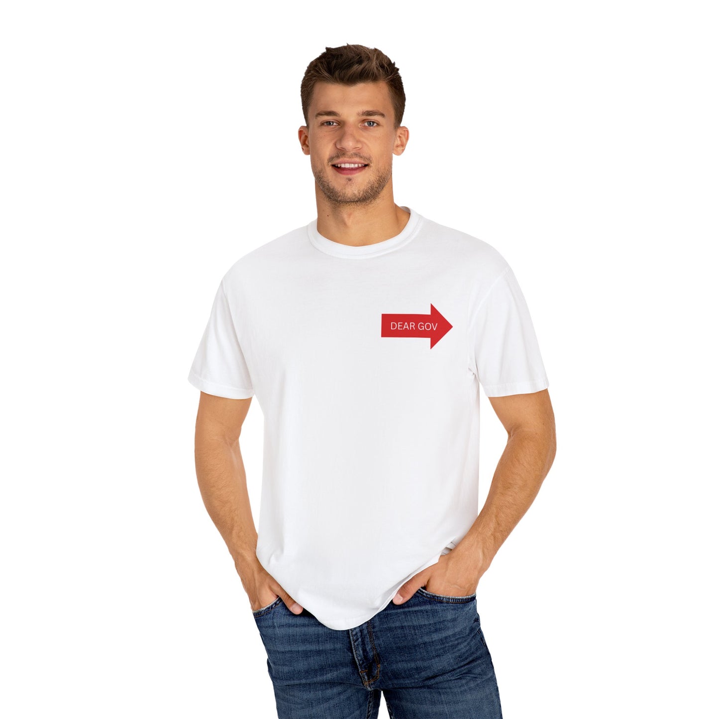 Dea Gov Unisex Garment-Dyed T-Shirt - Dear Gov | Anti-Racism Message | Statement Tee