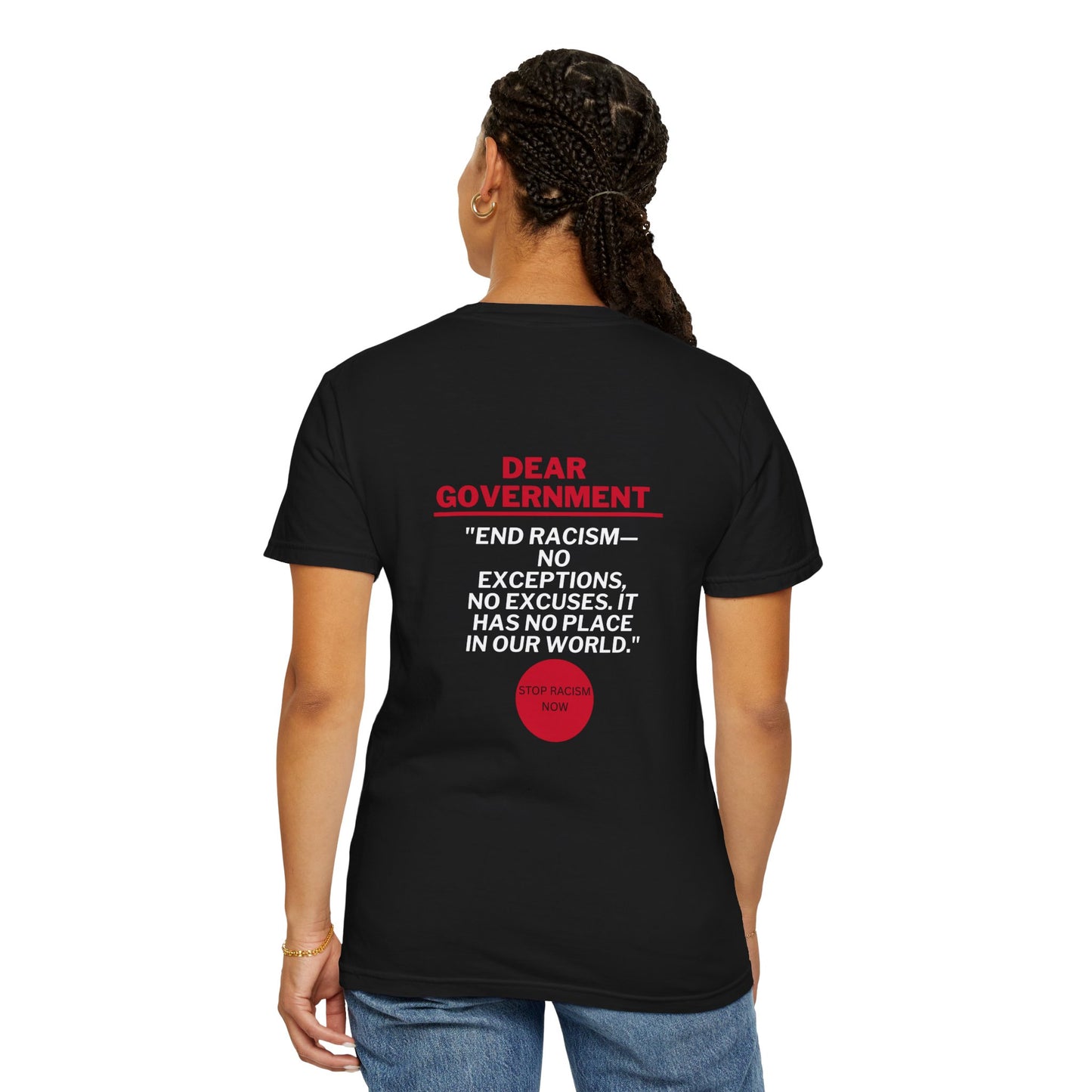 Dear Gov Unisex Garment-Dyed T-Shirt - 'Dear Gov' Political Statement Tee