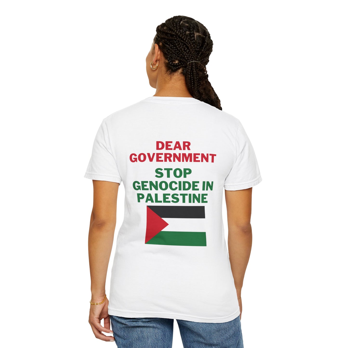 Dear Gov Unisex Garment-Dyed T-Shirt - 'Dear Gov' Advocacy Tee for Social Justice
