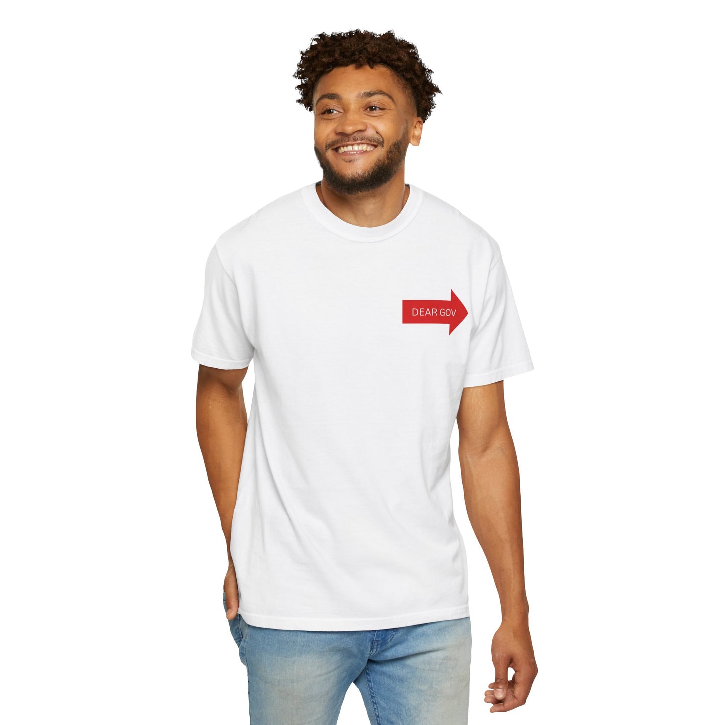 Dea Gov Unisex Garment-Dyed T-Shirt - Dear Gov | Anti-Racism Message | Statement Tee