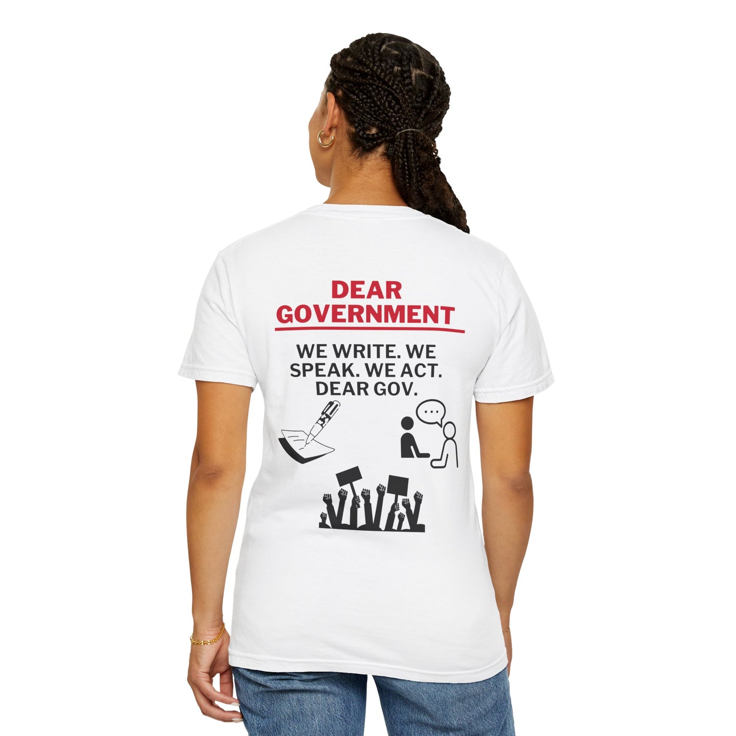 Unisex Dear Gov Graphic T-Shirt - Statement Tee for Advocates