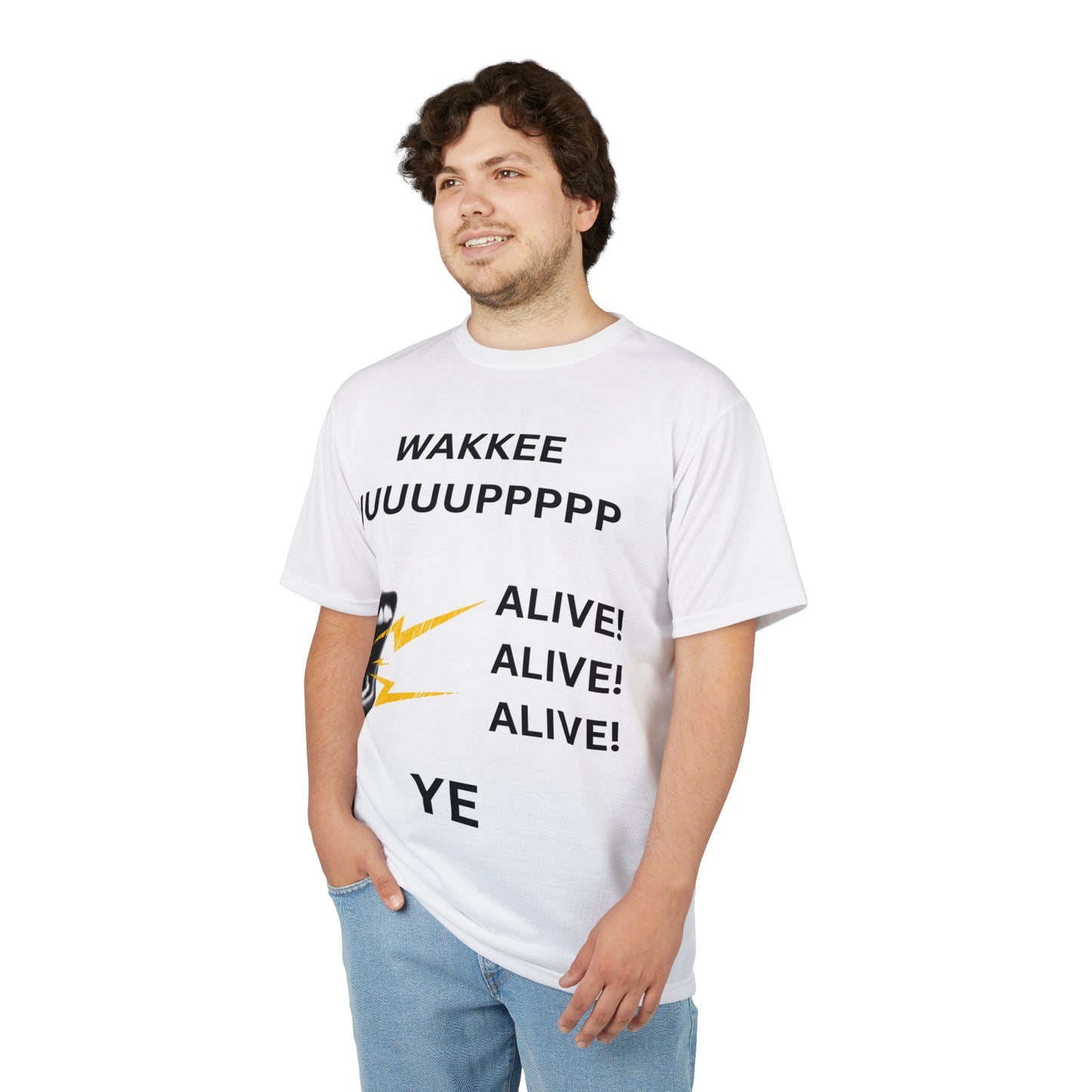 Ye Wakkee Uppp Unisex Cut & Sew Tee – Fun Graphic T-Shirt, Trendy Streetwear, Unique Gift for Concerts, Music Lovers, Casual Wear
