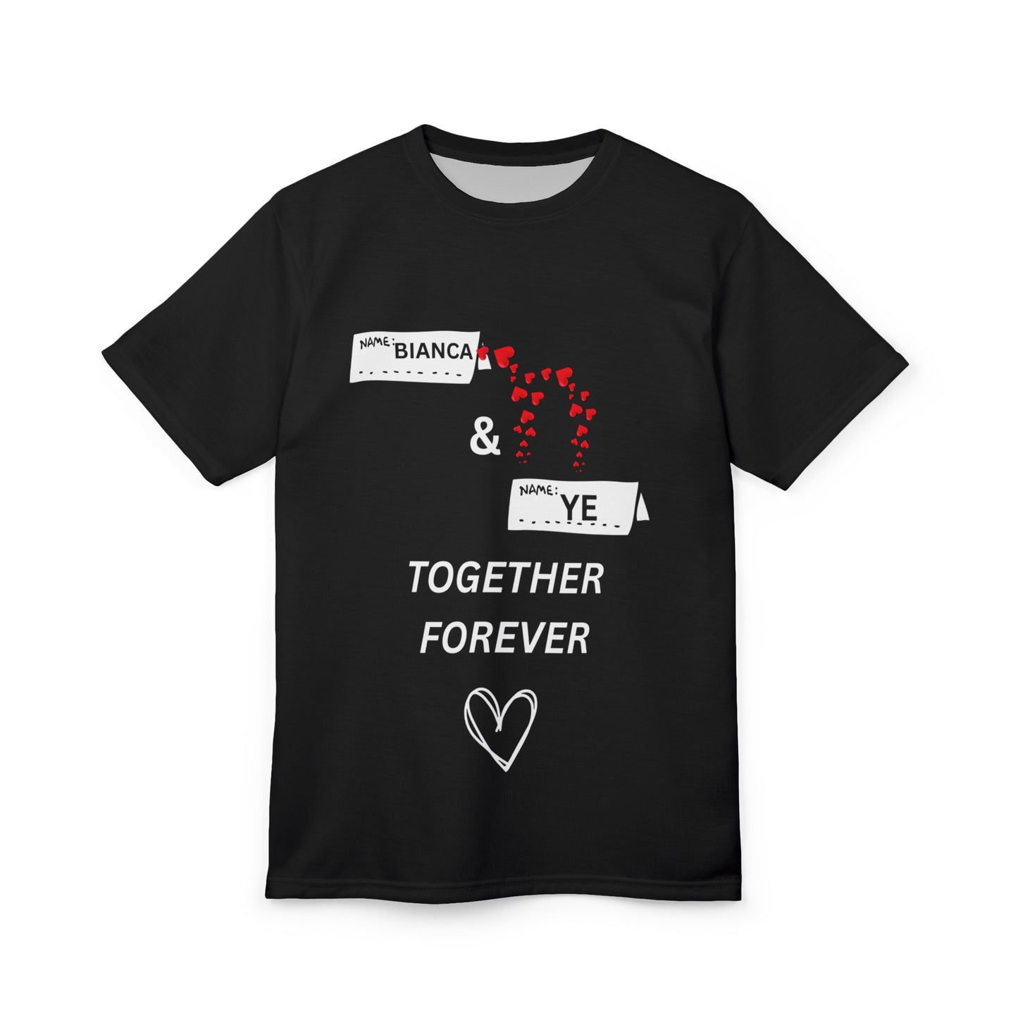 Ye & Bianca Couple's Personalized Tee, Matching Outfits, Romantic Gift, Anniversary Surprise, Custom Name Shirt For Any Occasion
