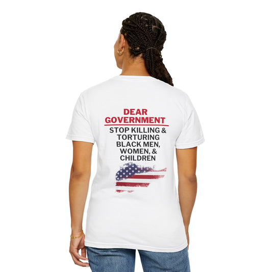 Dear Gov Unisex Graphic Equality T-Shirt - "Dear Gov" Statement Tee