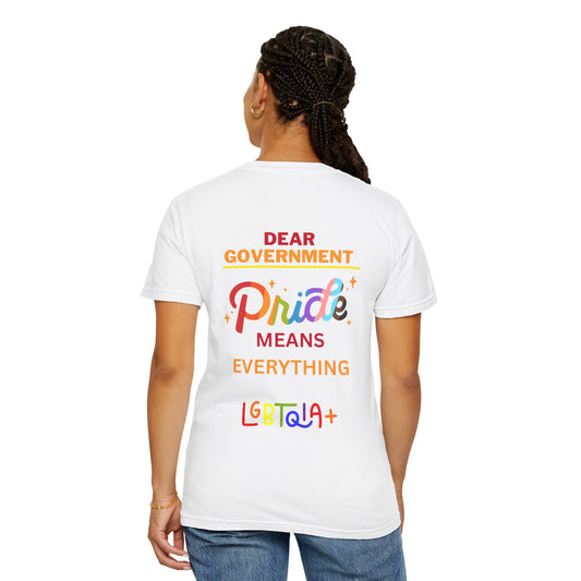 Pride Month T-Shirt | LGBTQ+ Advocate Tee, Garment-Dyed Casual Wear, Gift for Activists & Allies, Comfortable Statement Shirt