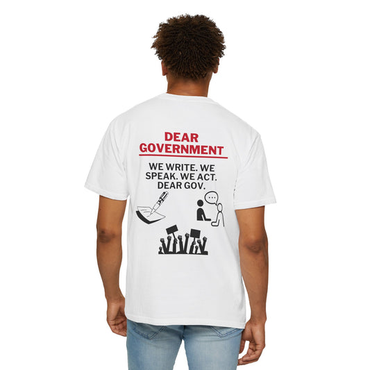 Unisex Dear Gov Graphic T-Shirt - Statement Tee for Advocates