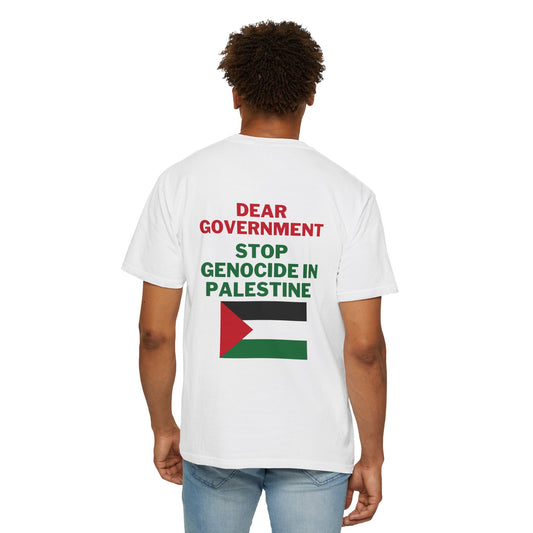 Dear Gov Unisex Garment-Dyed T-Shirt - 'Dear Gov' Advocacy Tee for Social Justice