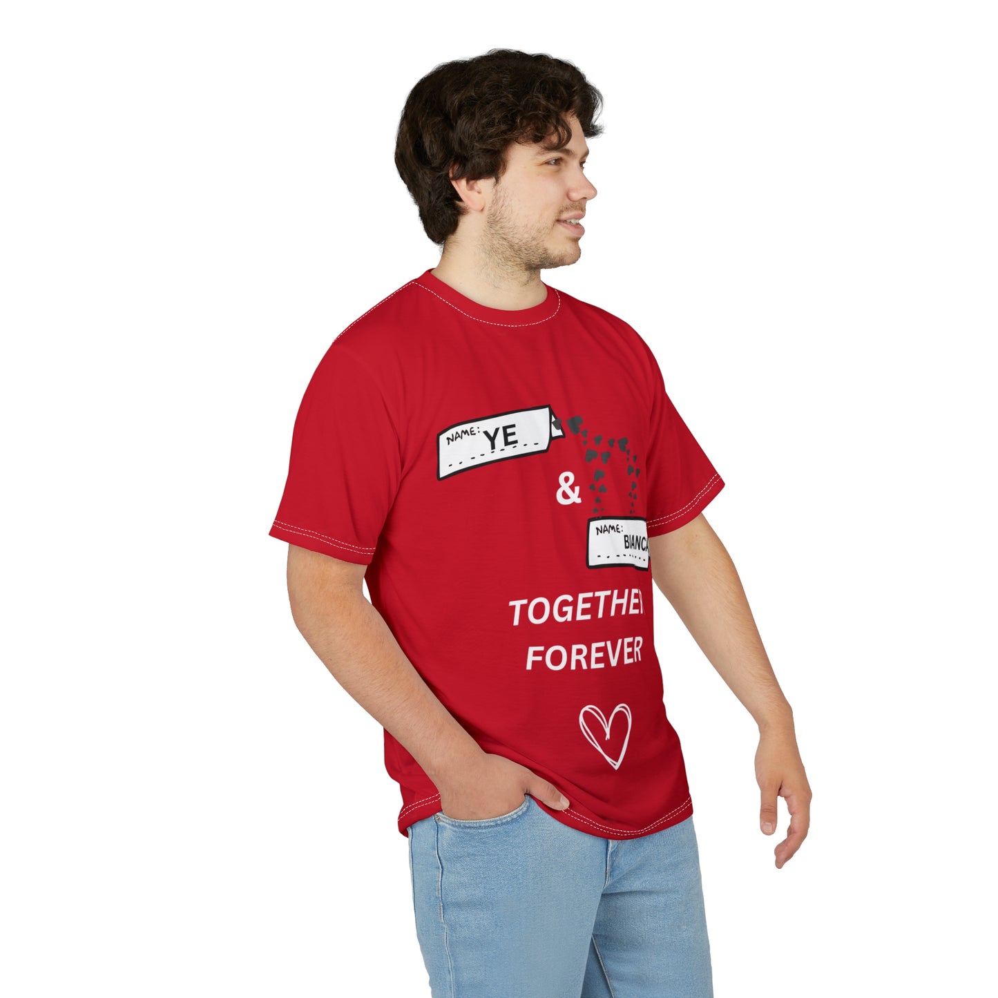 Ye & Bianca Romantic Couples Tee, Anniversary Gift Shirt, Love T-Shirt, Matching Couple Outfits, Personalized Relationship Shirt For Any Occasions