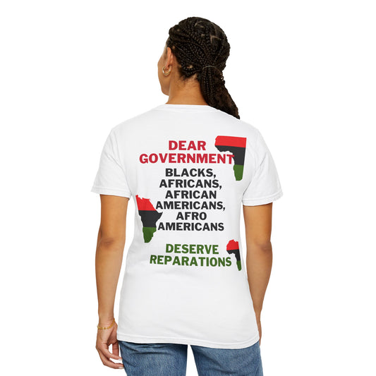 Dear Gov T-Shirt | Unisex Garment-Dyed Tee for Social Justice Awareness