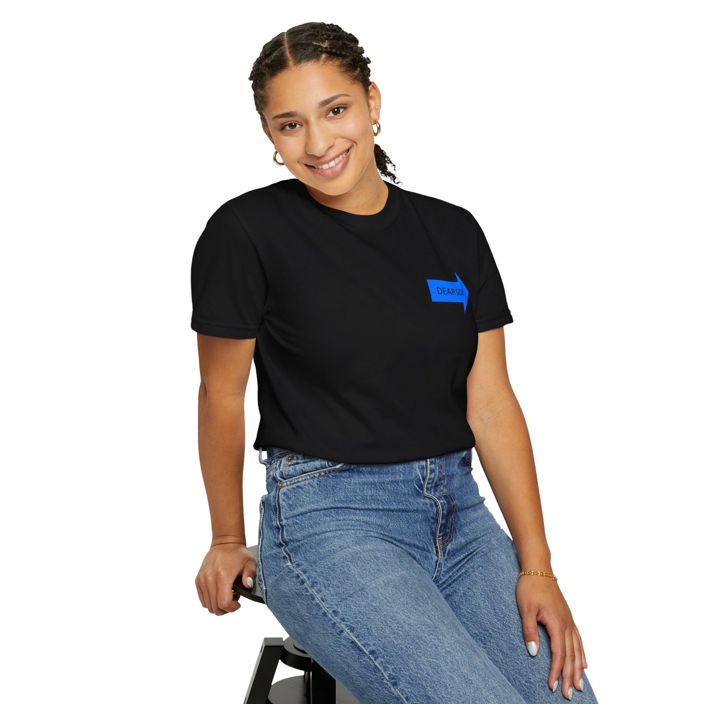 Dear Gov Unisex Garment-Dyed T-Shirt - "Dear Gov" Statement Tee for Activism
