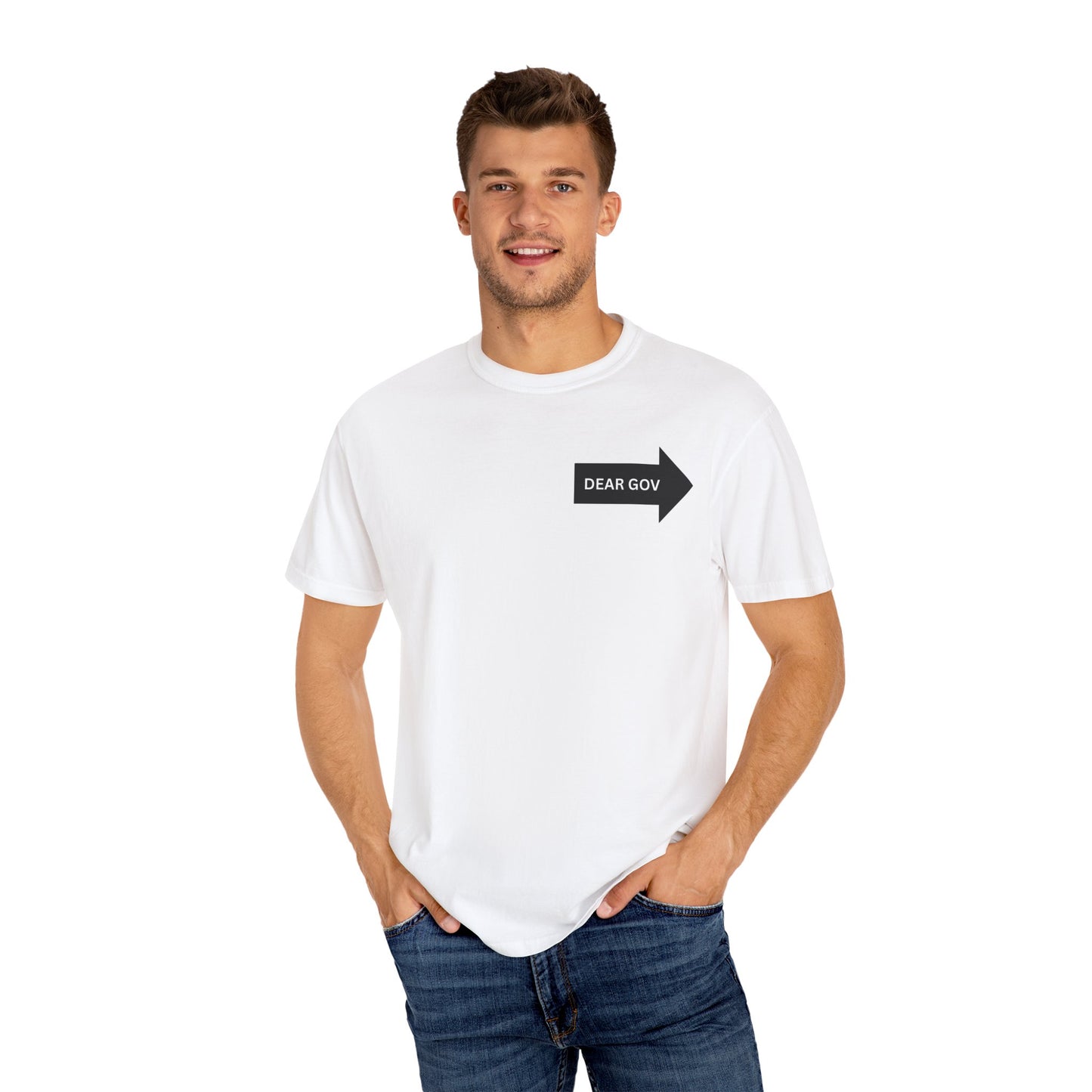 Dear Gov T-Shirt | Unisex Garment-Dyed Tee for Social Justice Awareness