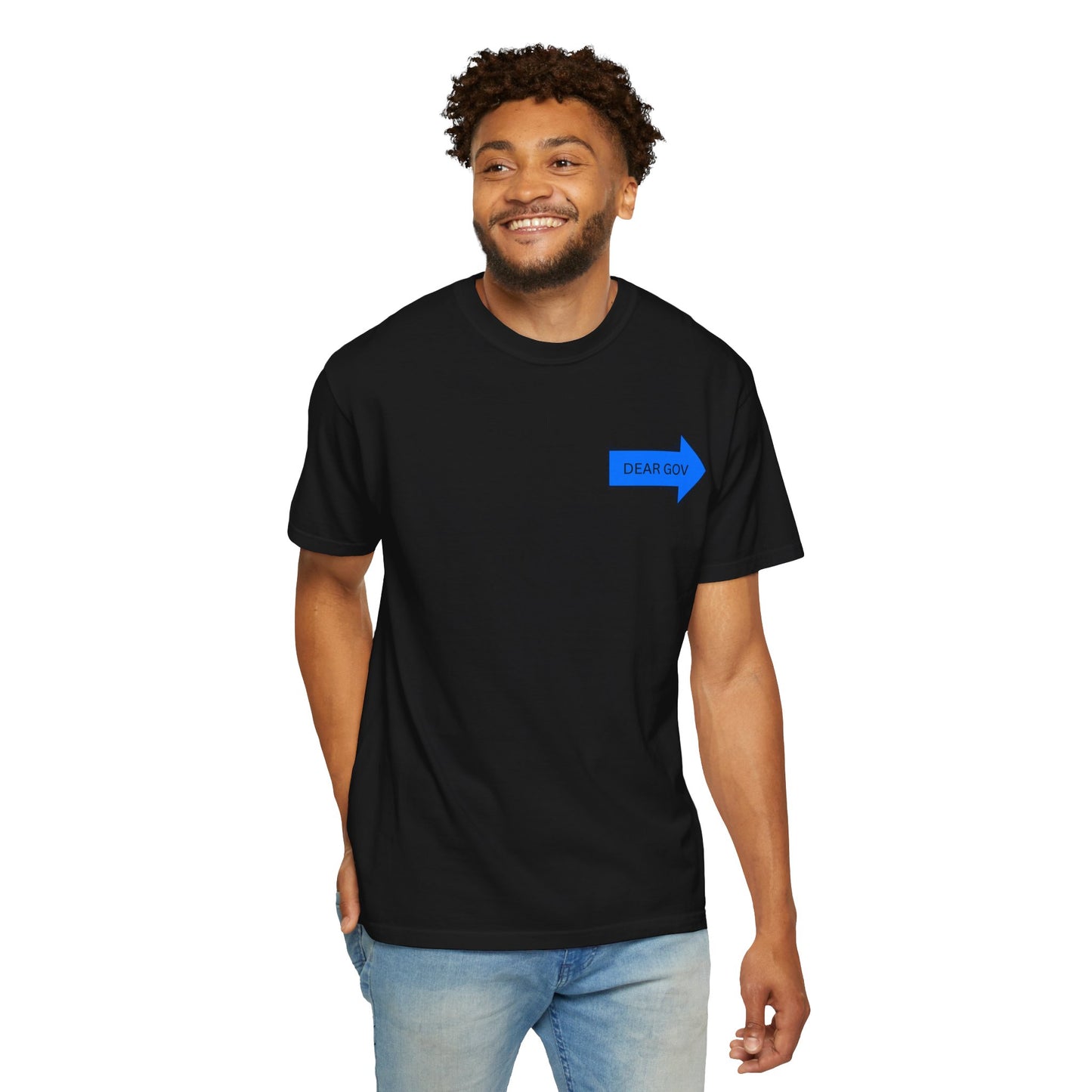 Dear Gov Unisex Garment-Dyed T-Shirt - "Dear Gov" Statement Tee for Activism