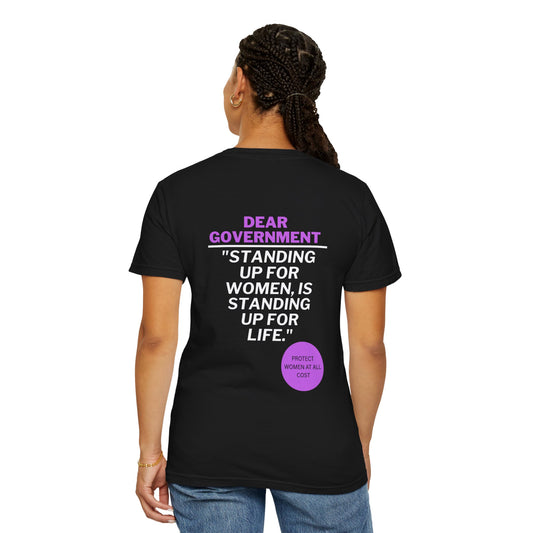 Dear Gov Unisex Empowerment Tee, Support Women's Rights Shirt, Political Statement Top, Gift for Activists, Statement Apparel