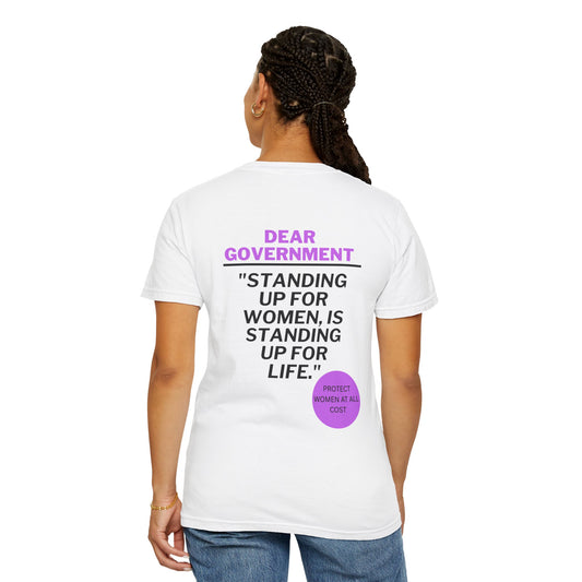 Dear Gov Unisex Political Statement Tee - "Dear Gov" Women's Rights Advocate T-shirt