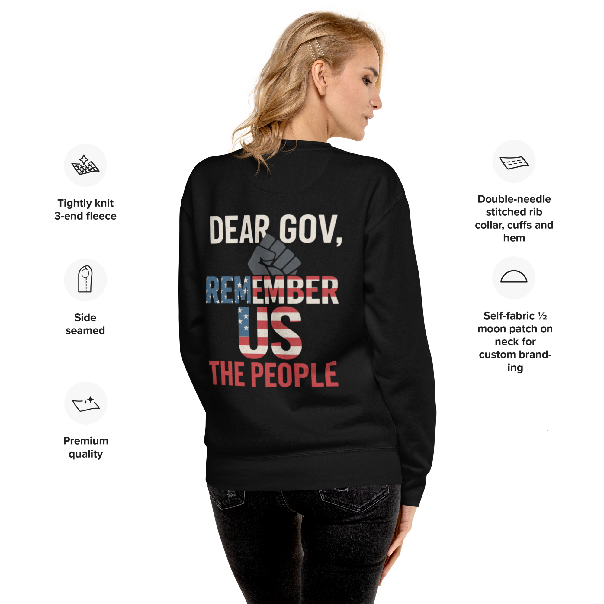 Dear Gov, Unisex Premium Sweatshirt