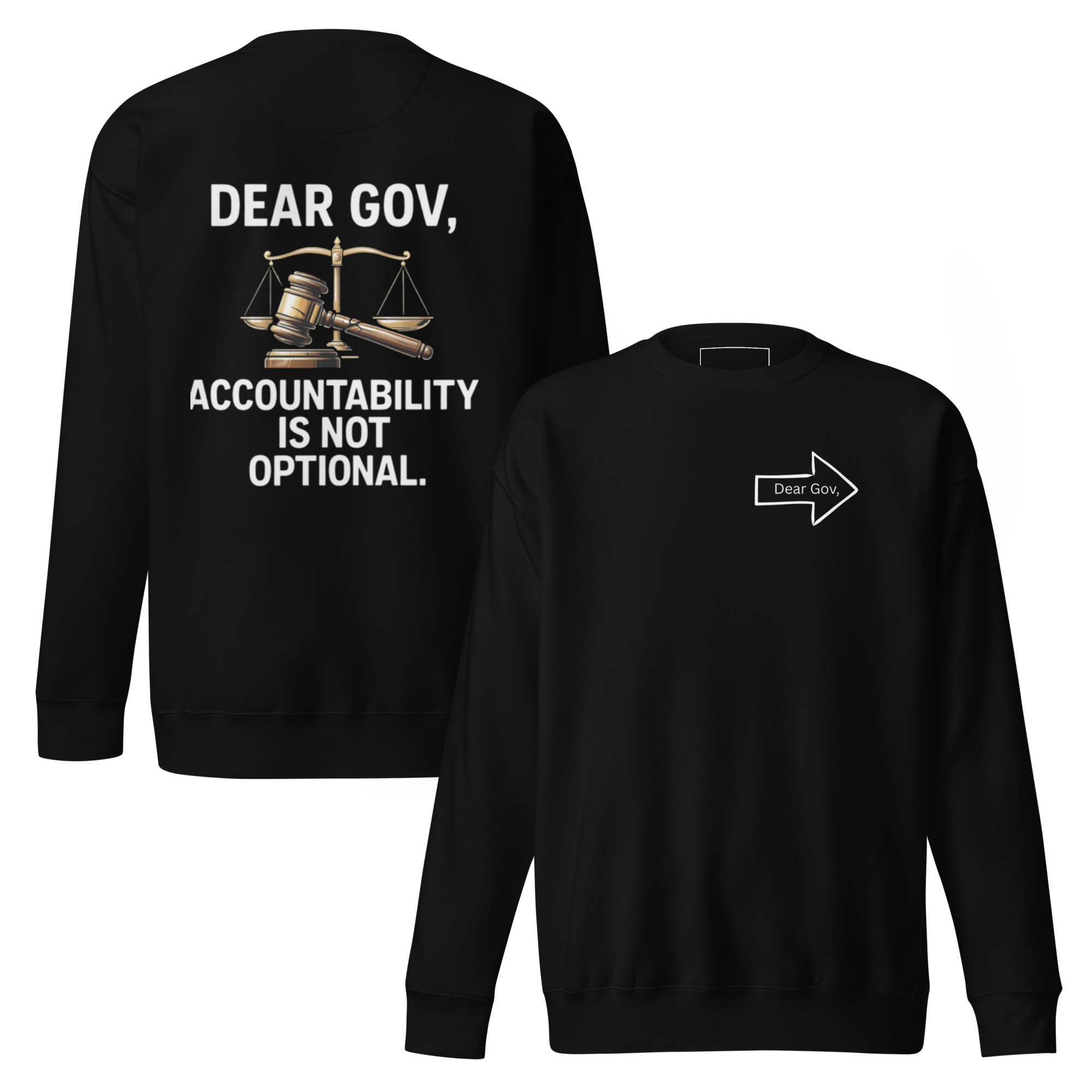 Dear Gov, Unisex Premium Sweatshirt