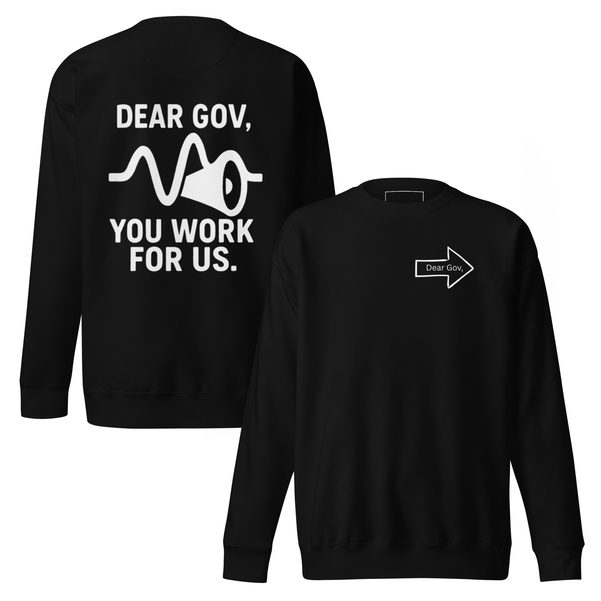 Dear Gov, Unisex Premium Sweatshirt