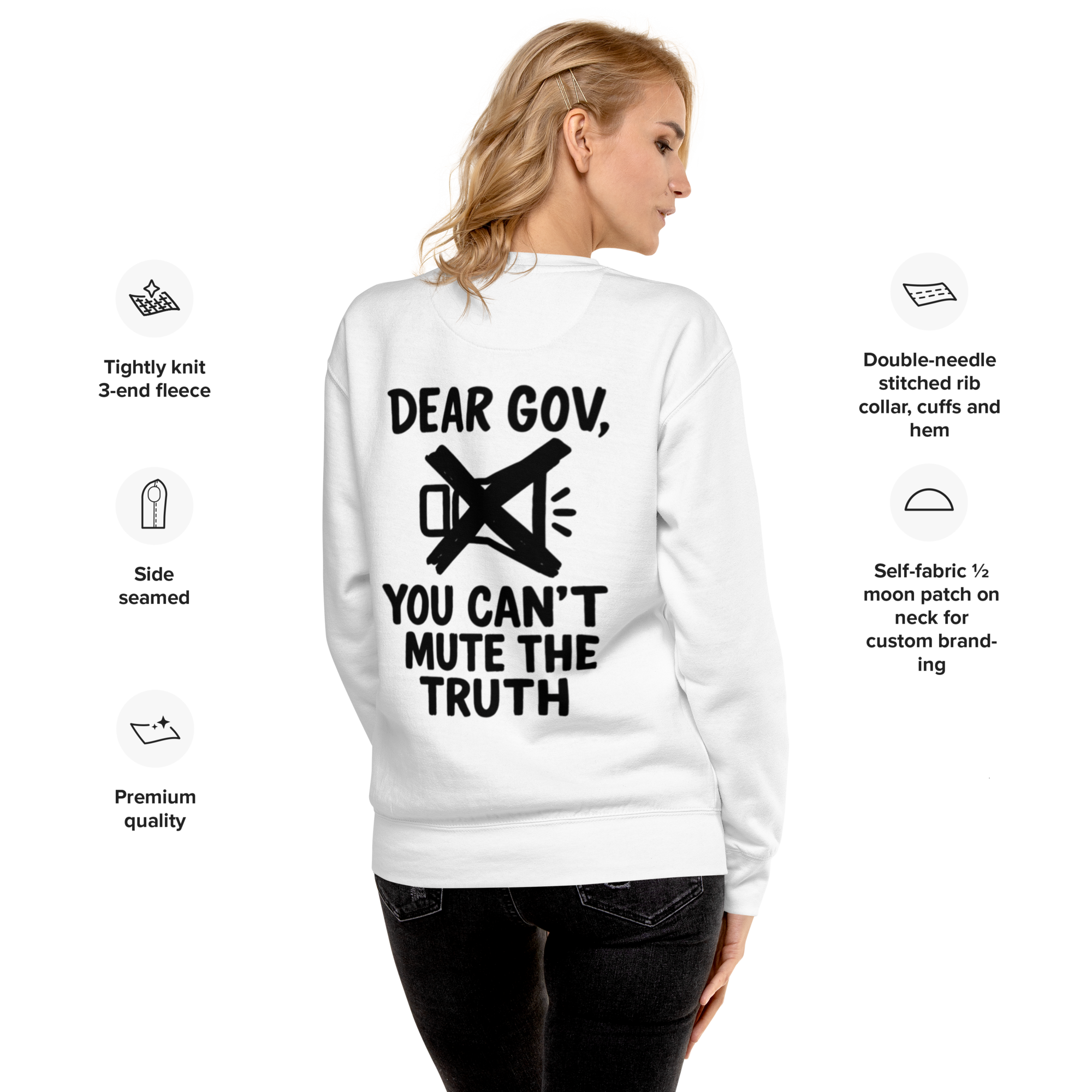Dear Gov, Unisex Premium Sweatshirt