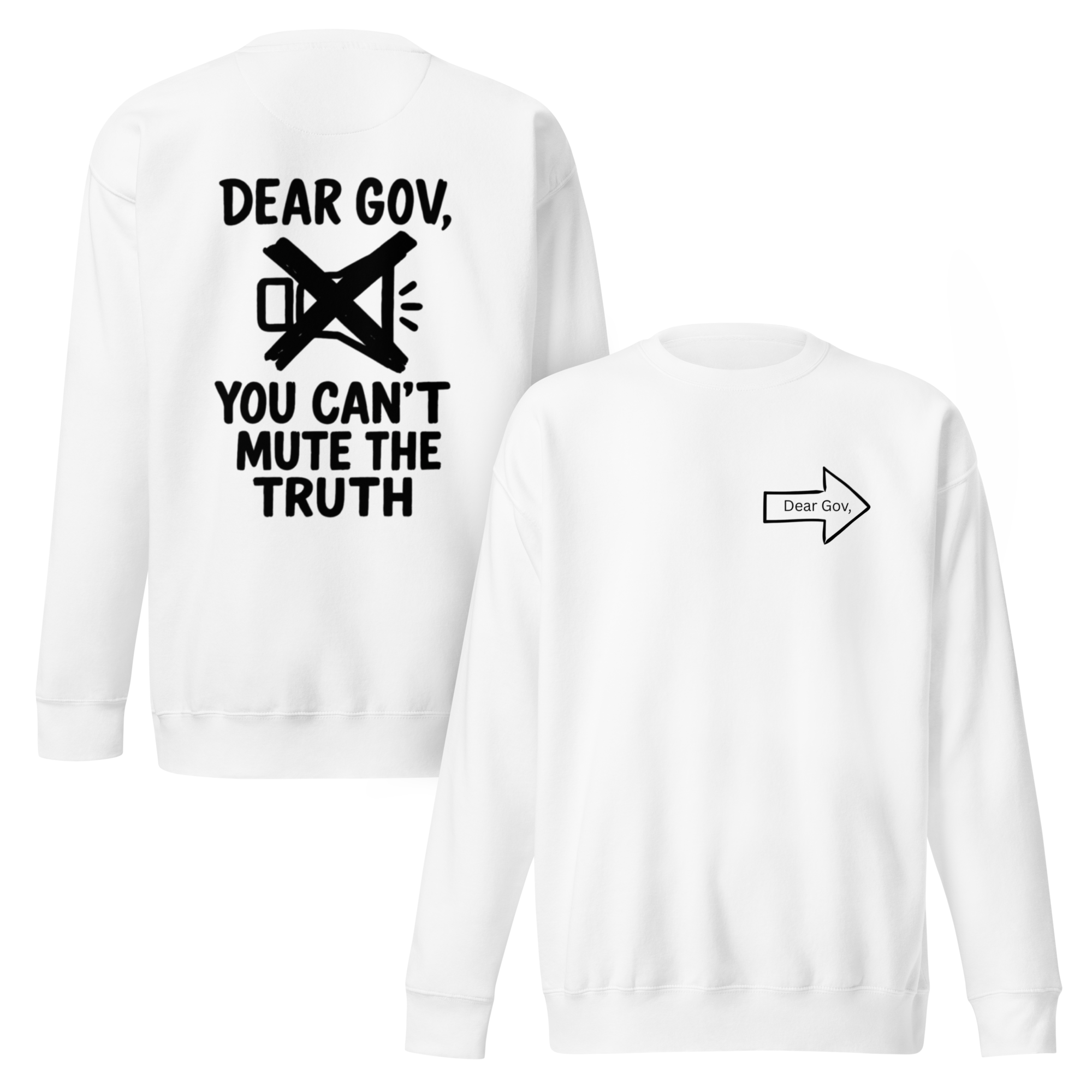 Dear Gov, Unisex Premium Sweatshirt