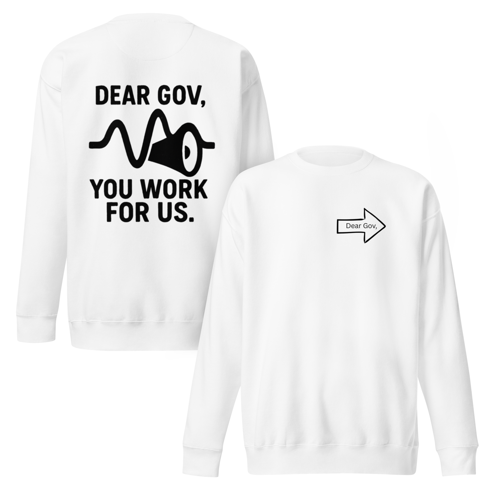 Dear Gov, Unisex Premium Sweatshirt